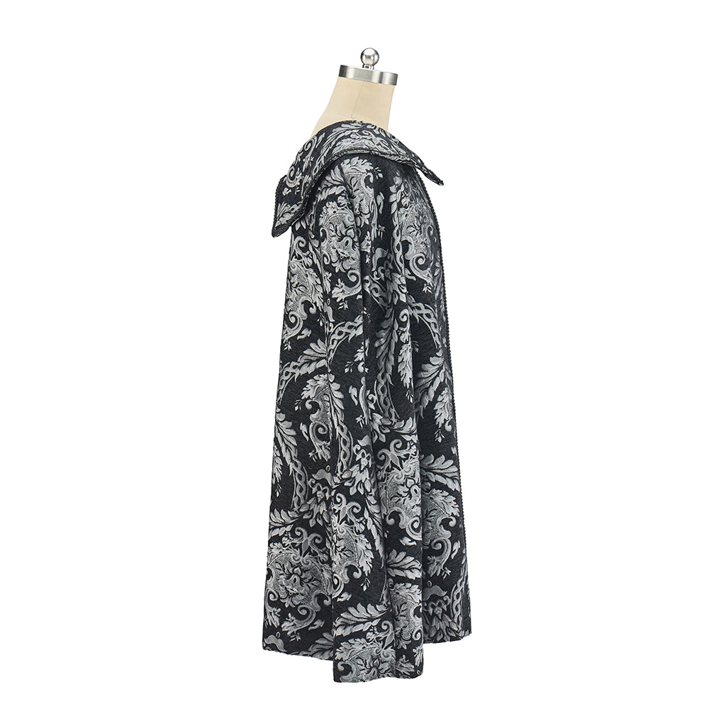 Medieval Brocade Patterned Shawl for Historical Reenactments Christmas Celebrations Gothic Halloween Christmas  Events Cosplay Occasions