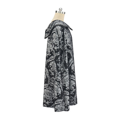 Medieval Brocade Patterned Shawl for Historical Reenactments Christmas Celebrations Gothic Halloween Christmas  Events Cosplay Occasions