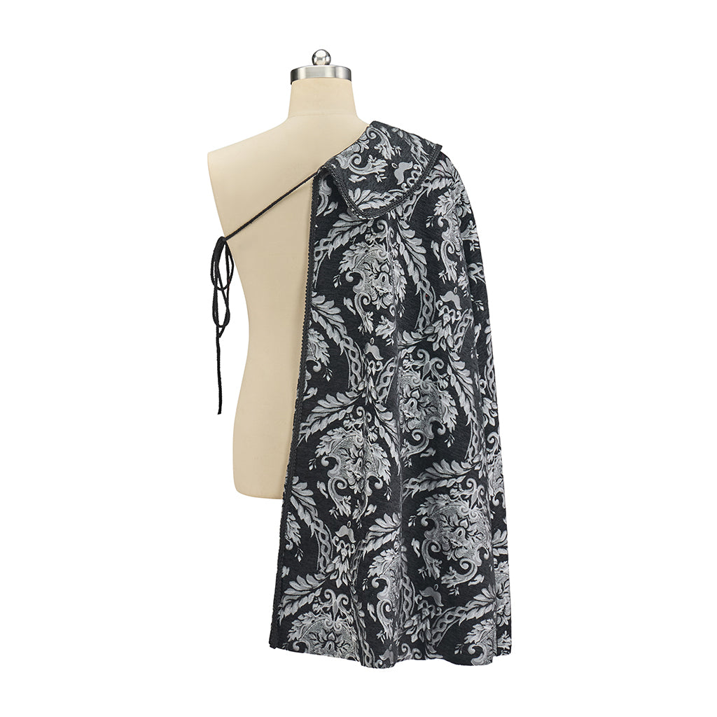 Medieval Brocade Patterned Shawl for Historical Reenactments Christmas Celebrations Gothic Halloween Christmas  Events Cosplay Occasions