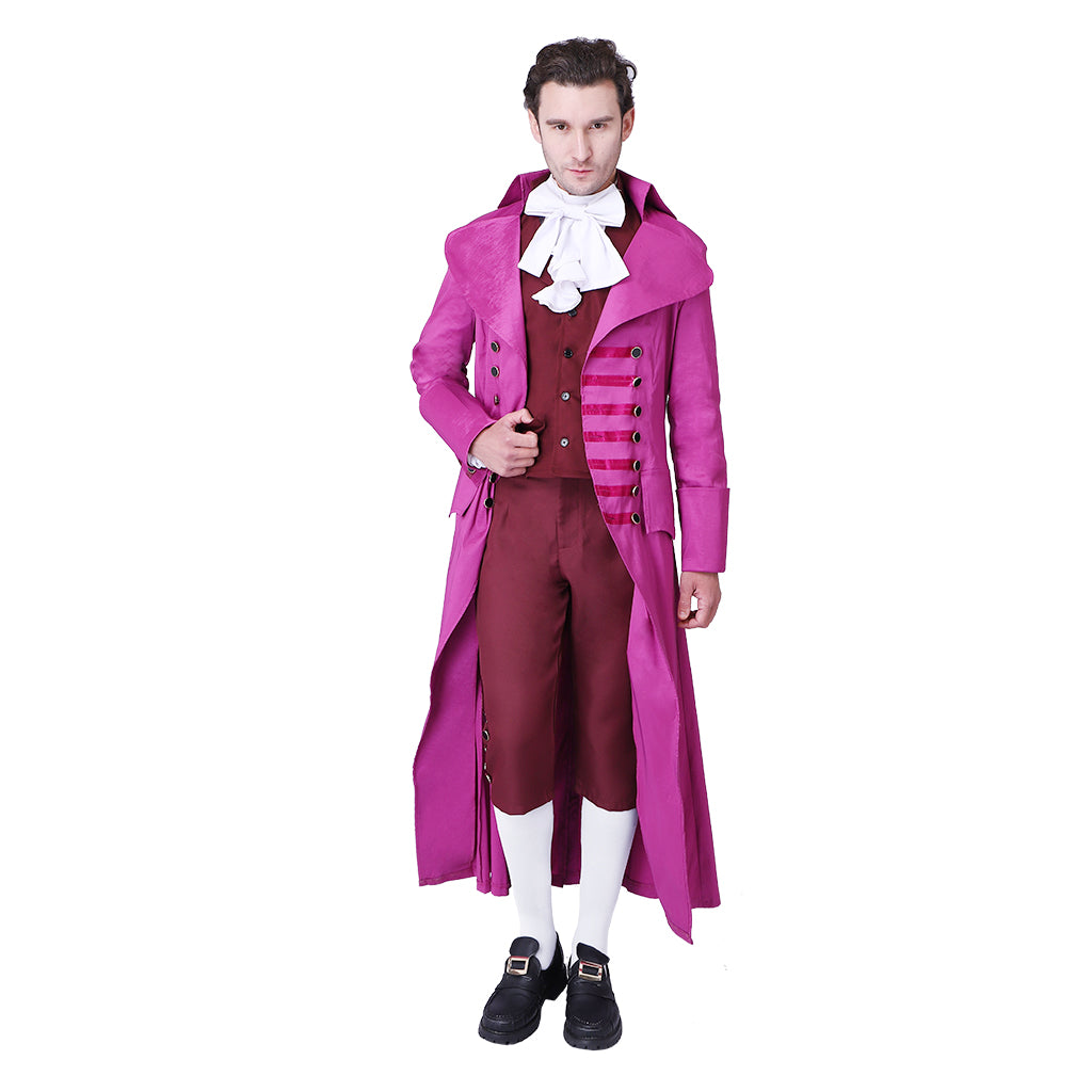 Regency Era Men's Pink Frock Coat Ensemble with Waistcoat and Cravat for Historical Reenactments Cosplay Events or Halloween Christmas or Parties