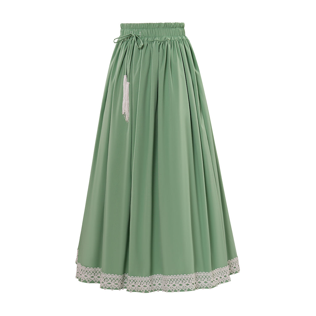 Renaissance Style Brown Long Skirt with Trimmed Hem for Historical Reenactments Cosplay Events Medieval Themed Gatherings Halloween Christmas