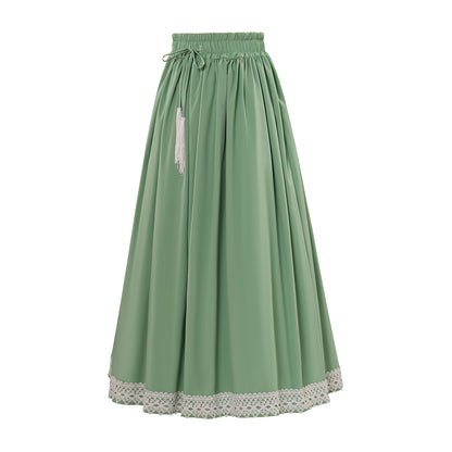 Renaissance Style Brown Long Skirt with Trimmed Hem for Historical Reenactments Cosplay Events Medieval Themed Gatherings Halloween Christmas