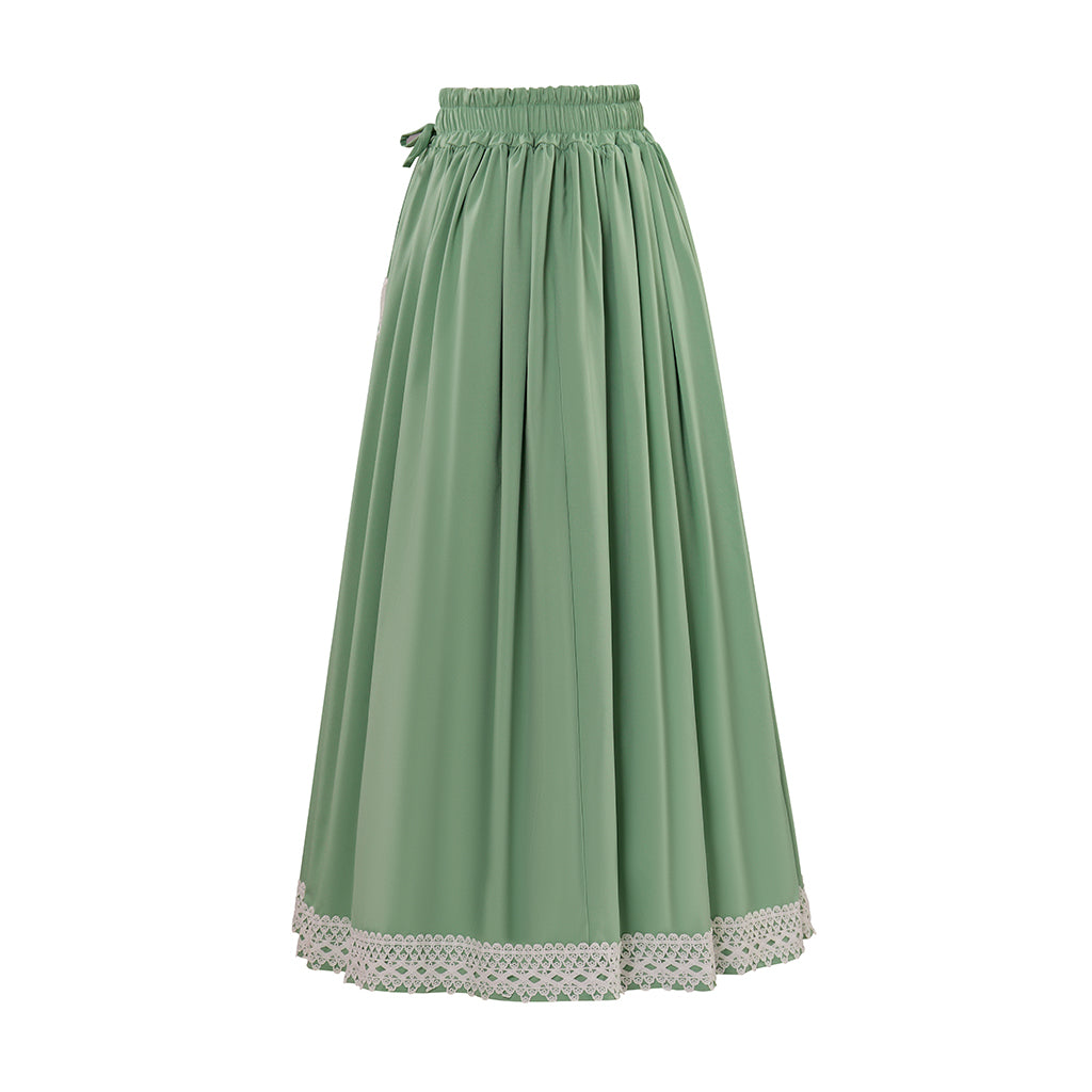 Renaissance Style Brown Long Skirt with Trimmed Hem for Historical Reenactments Cosplay Events Medieval Themed Gatherings Halloween Christmas