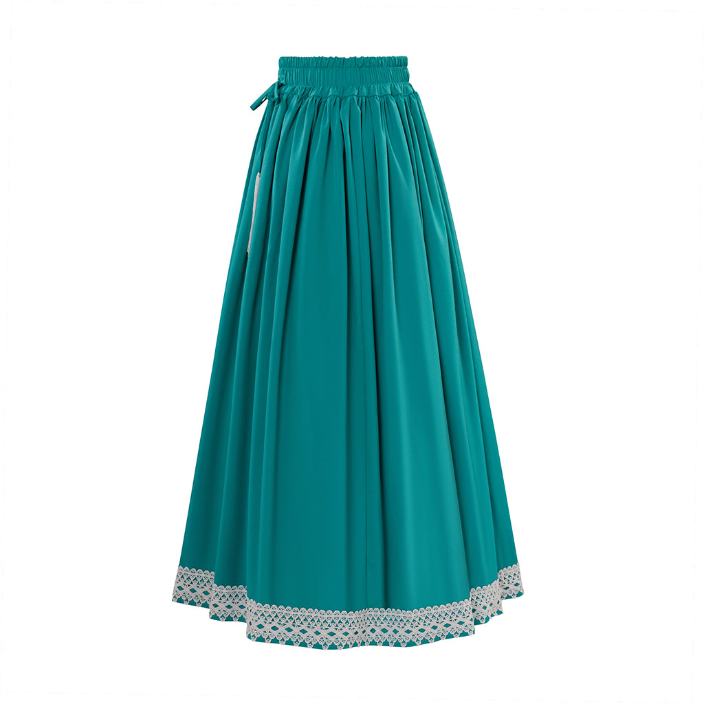 Renaissance Style Brown Long Skirt with Trimmed Hem for Historical Reenactments Cosplay Events Medieval Themed Gatherings Halloween Christmas