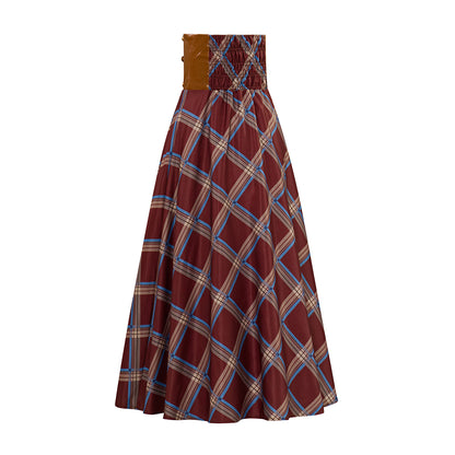 Renaissance Style Brown Long Skirt with Trimmed Hem for Historical Reenactments Cosplay Events Medieval Themed Gatherings Halloween Christmas