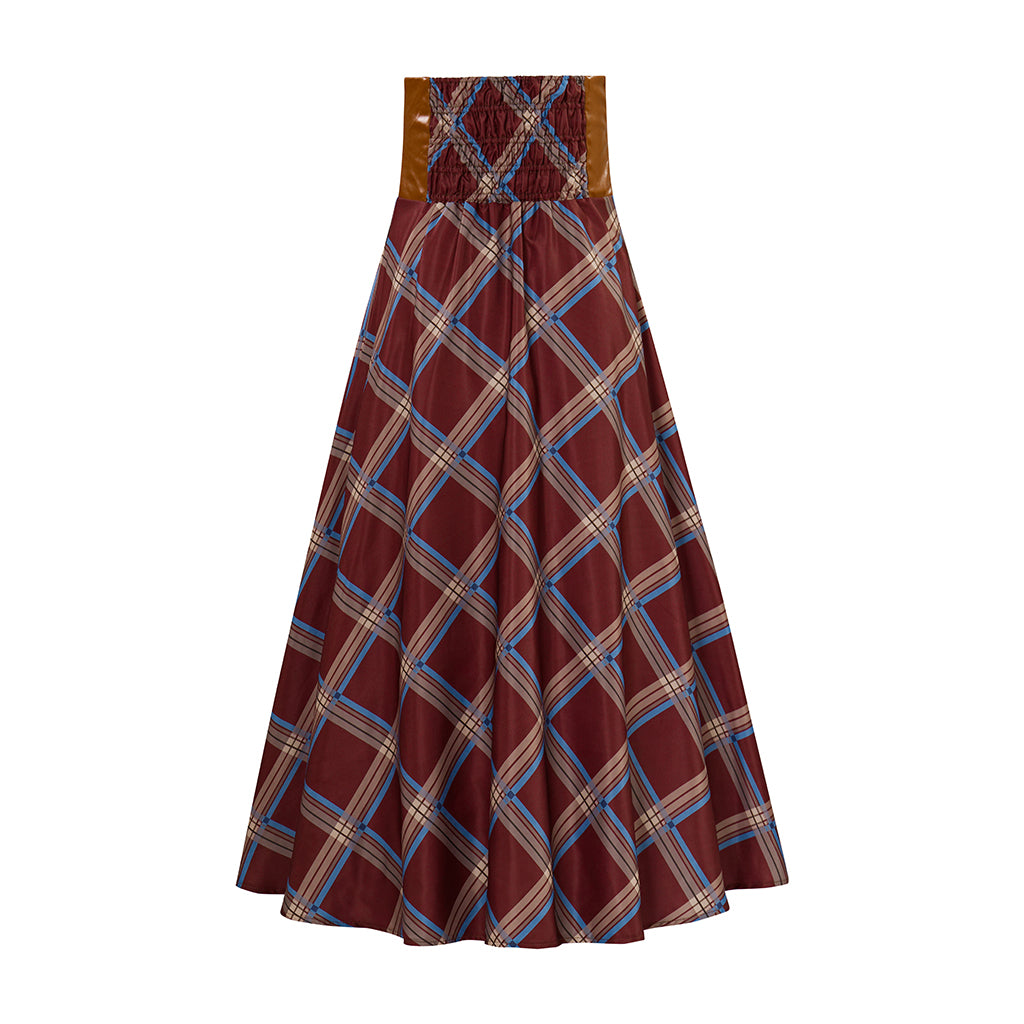 Renaissance Style Brown Long Skirt with Trimmed Hem for Historical Reenactments Cosplay Events Medieval Themed Gatherings Halloween Christmas