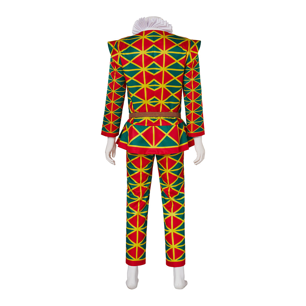 Medieval Style Colorful Diamond Patterned Suit for Historical Reenactments Cosplay Events Renaissance Fairs Halloween or Christmas Themed Parties