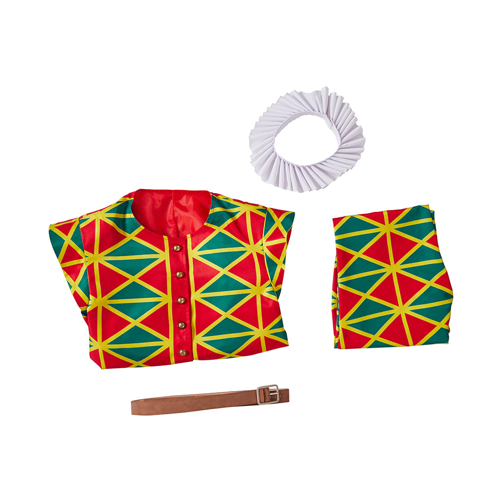 Medieval Style Colorful Diamond Patterned Suit for Historical Reenactments Cosplay Events Renaissance Fairs Halloween or Christmas Themed Parties