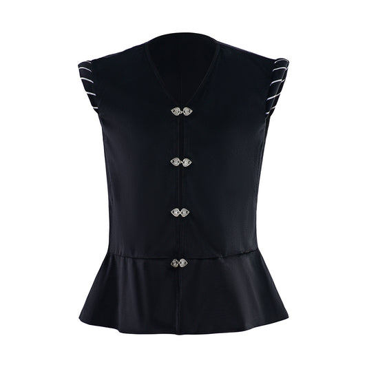 Renaissance Style Black Sleeveless Vest for Historical Reenactments Cosplay Events Medieval Themed Gatherings Halloween Christmas