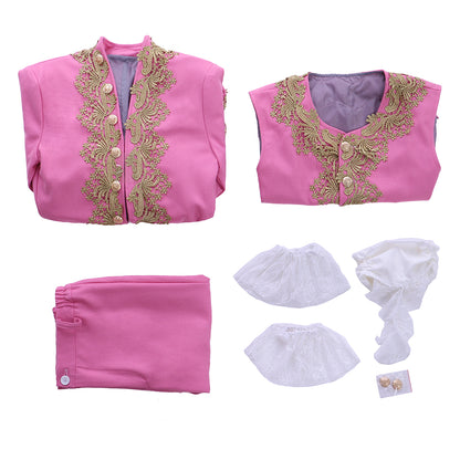 Medieval Men's Rococo Court Suit with Intricate Gold Embroidery Cosplay Stage Costume Adult Halloween Christmas Party Themed Outfit