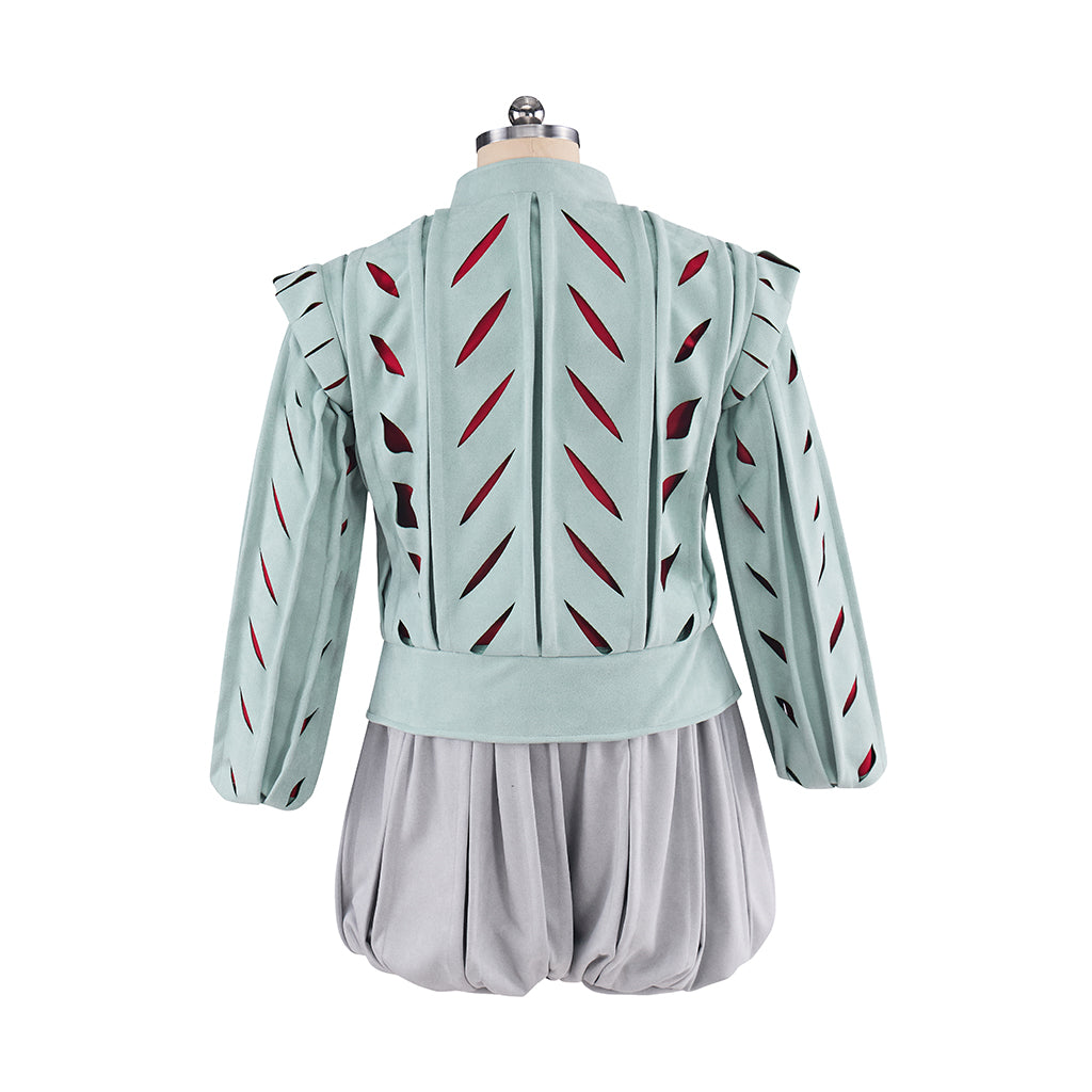 Medieval Light Green Embroidered Coat and Breeches Set for Historical Reenactments Theatrical Performances Halloween Christmas