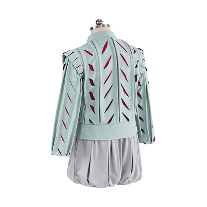 Medieval Light Green Embroidered Coat and Breeches Set for Historical Reenactments Theatrical Performances Halloween Christmas