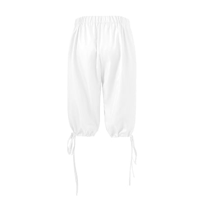 Medieval Style Black Breeches with High Waist Button Front and Ankle Ties for Historical Reenactments Cosplay Events Halloween