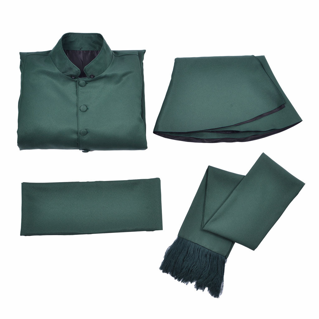 Medieval Men's Dark Green Monk Robe Costume Cosplay Stage Outfit Adult Halloween Christmas Party Themed Outfit