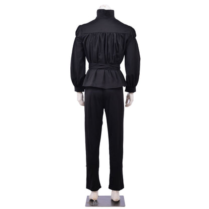 Medieval Men's Black Simple - Styled Aristocratic Court Costume Cosplay Stage Outfit Adult Halloween Christmas Party Themed Outfit