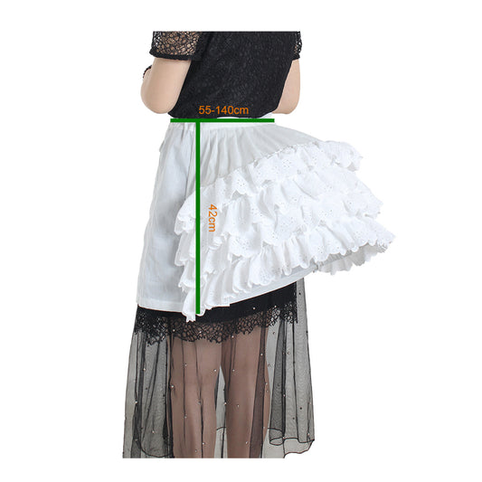Women's Baroque Victorian Ruffled Tiered Tulle Hoop Crinoline Petticoat, Vintage Black Underskirt, for Cosplay, Victorian Ball Dress, Princess Dress, Rococo Style