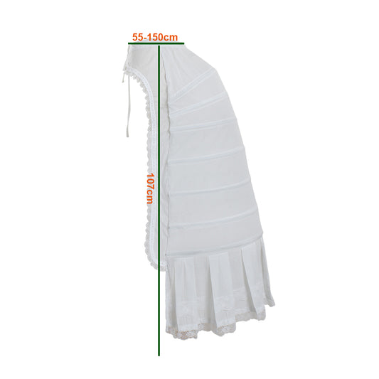 Women's Vintage White Petticoat Underskirt Victorian Baroque Crinoline Birdcage Hoop for Ball Dress Cosplay Princess Dress Underskirt and Retro Outfits