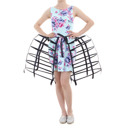Women's Baroque Pannier Petticoat Victorian Black Crinoline Birdcage Hoop for Victorian Ball Dress Baroque Crinoline Rococo Princess Dress Pannier