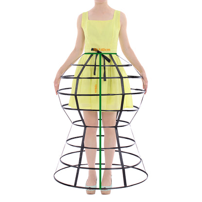 Women's Baroque Pannier Petticoat Victorian Black Crinoline Birdcage Hoop for Victorian Ball Dress Baroque Crinoline Rococo Princess Dress Pannier