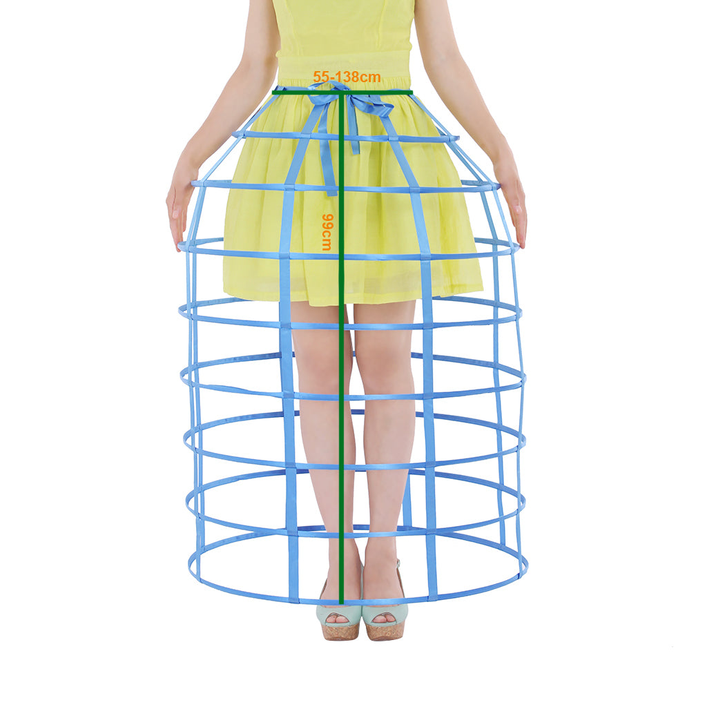 Women's Baroque Pannier Petticoat Victorian Crinoline Birdcage Hoop for Victorian Ball Dress Baroque Crinoline Rococo Princess Dress Pannier