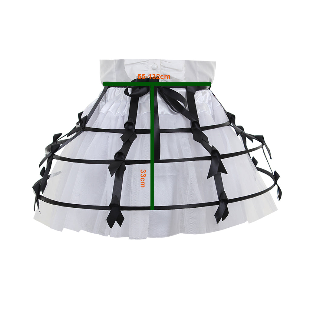Women's Baroque Pannier Petticoat Victorian Crinoline Birdcage Hoop for Victorian Ball Dress Baroque Crinoline Rococo Princess Dress Pannier