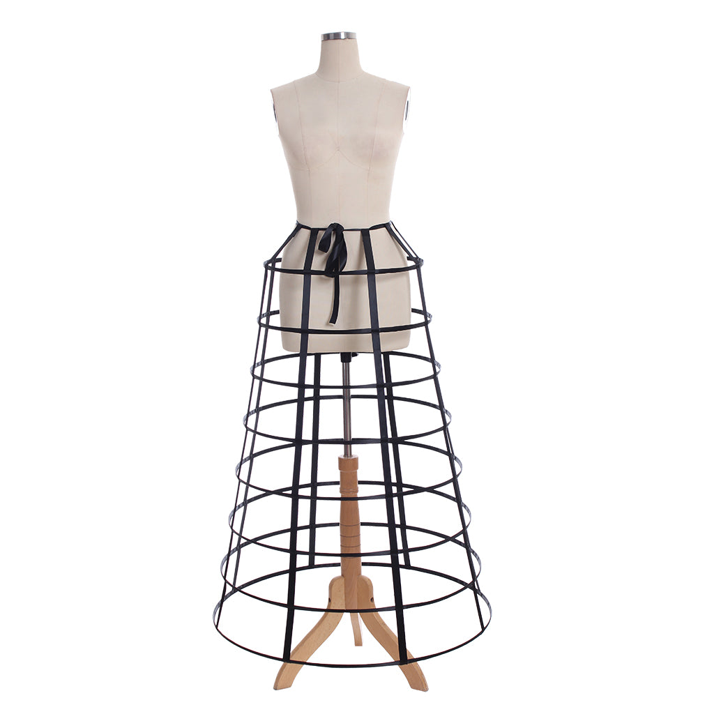 Women's Baroque Pannier Petticoat Victorian White Crinoline Birdcage Hoop for Victorian Ball Dress Baroque Crinoline Rococo Princess Dress Pannier