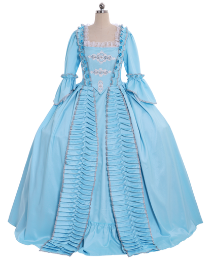 18th Gothic Rococo Dress Party Costume Prom Dress Princess Shakespeare Solid Ball Gown Blue Trumpet Sleeve Women's Royal Christmas Halloween Carnival Party Evening Dress Masquerade Adults' Dress All Seasons