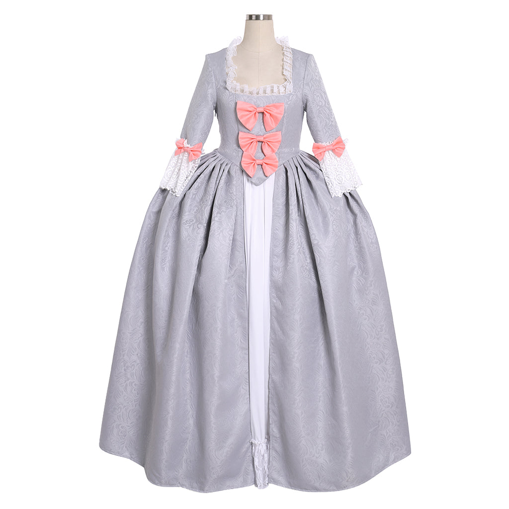 Gothic Rococo Victorian Dress Cuff Sleeve Party Costume Solid Color Ball Gown Prom Dress Princess Shakespeare Solid Color Ball Gown Gray Women's Royal Halloween Carnival Valentine's Day Party Evening Dress Masquerade Adults' Dress All