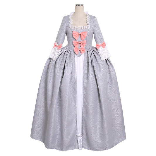Gothic Rococo Victorian Dress Cuff Sleeve Party Costume Solid Color Ball Gown Prom Dress Princess Shakespeare Solid Color Ball Gown Gray Women's Royal Halloween Carnival Valentine's Day Party Evening Dress Masquerade Adults' Dress All
