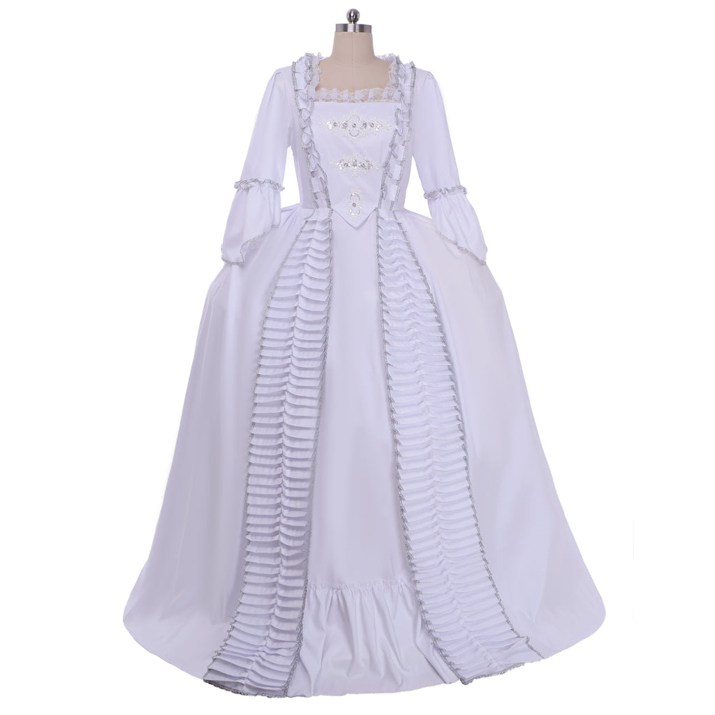 18th Gothic Rococo Dress Party Costume Prom Dress Princess Shakespeare Solid Ball Gown White Women's Royal Christmas Halloween Carnival Party Evening Dress Masquerade Adults' Dress All Seasons
