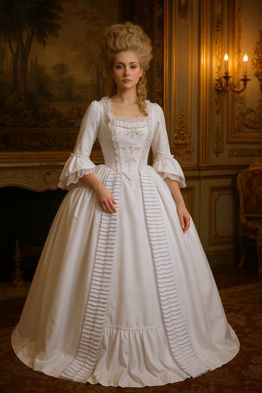 18th Gothic Rococo Dress Party Costume Prom Dress Princess Shakespeare Solid Ball Gown White Women's Royal Christmas Halloween Carnival Party Evening Dress Masquerade Adults' Dress All Seasons