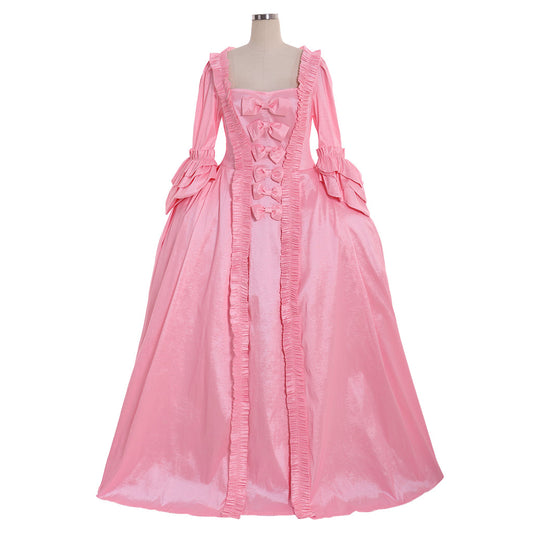 18th Gothic Rococo Dress Party Costume Prom Dress Princess Shakespeare Solid Ball Gown Bow Accessory Trumpet Sleeve Pink Women's Royal Christmas Halloween Carnival Party Evening Dress Masquerade Adults' Dress All Seasons