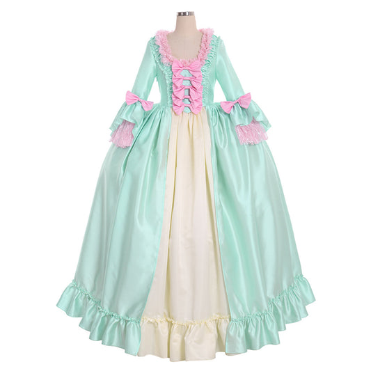 Rococo Victorian Vintage Dress Ball Gown Prom Dress Maria Antonietta Bow Accessory Flare Cuff Sleeve Women's Royal Masquerade Carnival Party Halloween Adults' Dress