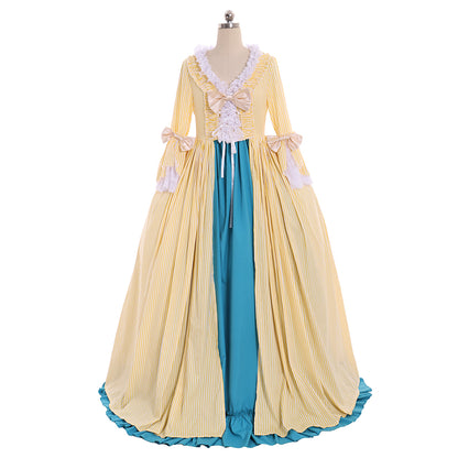 Rococo Victorian Vintage Dress Ball Gown Prom Dress Maria Antonietta Bow Accessory Women's Royal Masquerade Carnival Party Halloween Adults' Dress