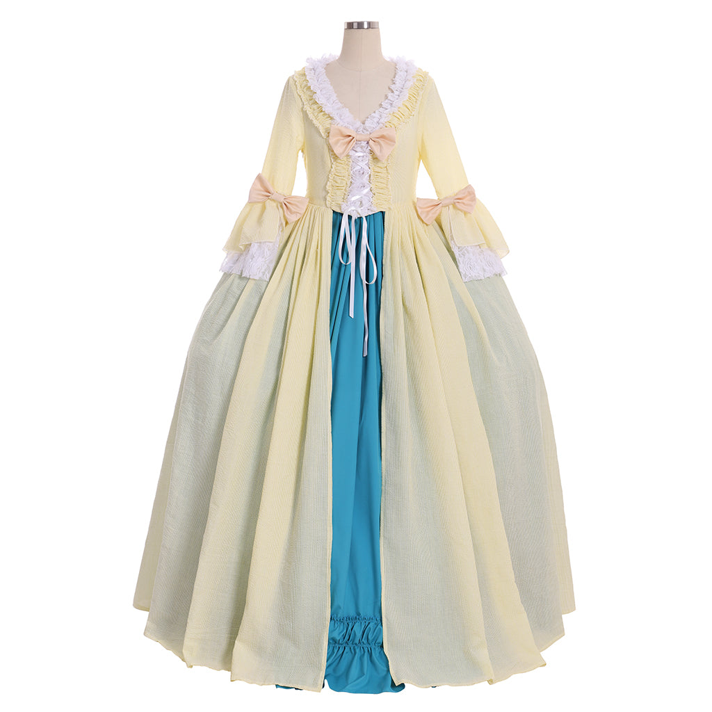 Rococo Victorian Vintage Dress Ball Gown Prom Dress Maria Antonietta Bow Accessory Women's Royal Masquerade Carnival Party Halloween Adults' Dress