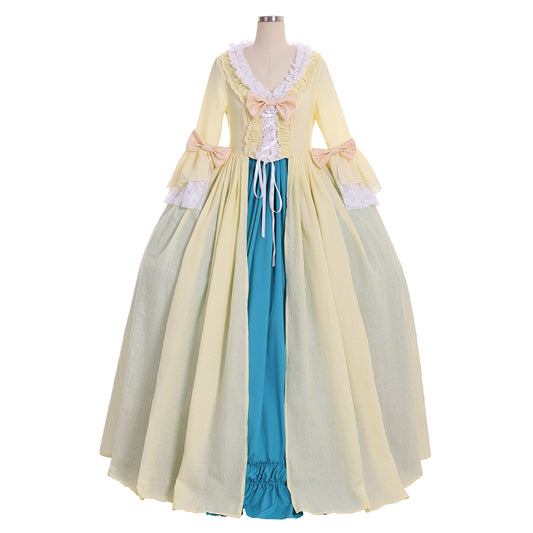 Rococo Victorian Vintage Dress Ball Gown Prom Dress Maria Antonietta Bow Accessory Women's Royal Masquerade Carnival Party Halloween Adults' Dress
