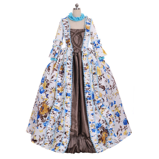 Gothic Rococo Victorian Dress Necklace Style For The Neck Flare Cuff Sleeve Party Costume Prom Dress Princess Shakespeare Solid Color Ball Gown Pint Dsign  Women's Royal Halloween Carnival Valentine's Day Party Evening Dress Masquerade Adults' Dress All