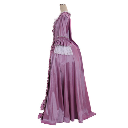 Gothic Victorian Medieval Dress Party Costume Prom Dress Princess Shakespeare Bridal Solid Color Ball Gown Flare Cuff Sleeve Color Purple Women's Halloween Carnival Valentine's Day Wedding Party Evening Party Teen Adults' Dress