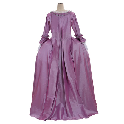 Gothic Victorian Medieval Dress Party Costume Prom Dress Princess Shakespeare Bridal Solid Color Ball Gown Flare Cuff Sleeve Color Purple Women's Halloween Carnival Valentine's Day Wedding Party Evening Party Teen Adults' Dress