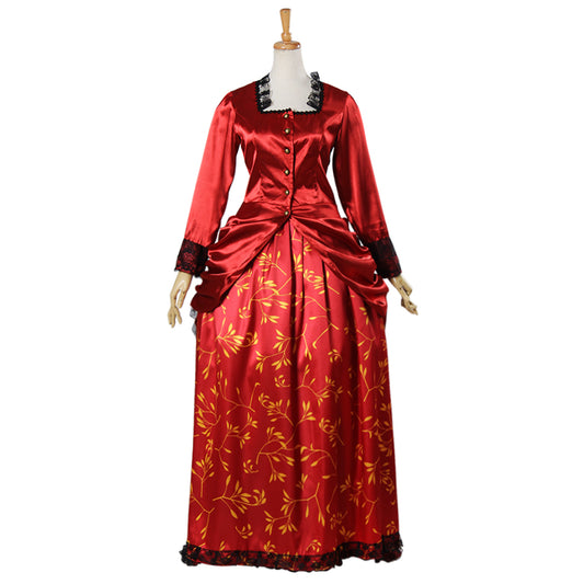 Victorian Rococo Medieval Length Dress Party Costume Prom Dress Princess Pint Dsign Shakespeare Red Women's Royal  Christmas Halloween Carnival Party Evening dress Masquerade Adults' Dress All