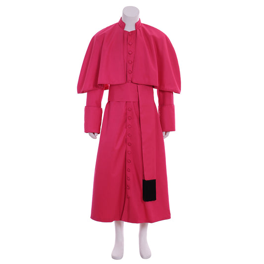 Medieval Men's Long Buttoned Robe Ecclesiastical Style Outfit for Cosplay or Themed Events Halloween Christmas or Themed Parties