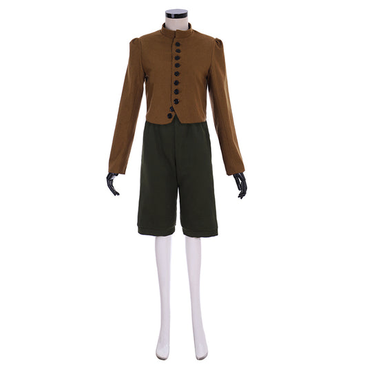 Renaissance Men's Brown Jacket and Green Breeches for Cosplay or Themed Events Halloween Christmas or Themed Parties