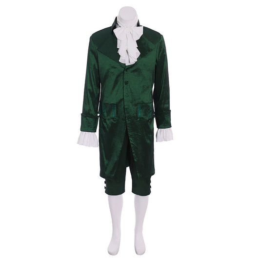 18th Century European Rococo Style Gentleman's Coat with Ruffled Cuffs and Jabot for Historical Reenactments Cosplay Events Halloween Christmas or Parties
