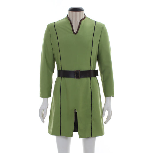 Medieval Men's Light Green with Black Trim Tunic Costume for Cosplay Themed Events Halloween Christmas or Themed Parties