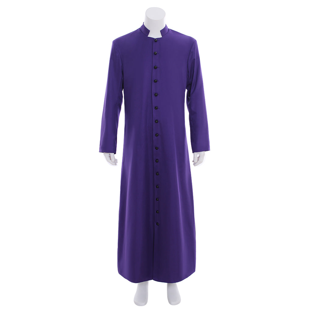Medieval Men Renaissance Blue Button - Down Cosplay Costume Adult Vintage Court Long Sleeve Maxi Robe Men's Halloween Christmas