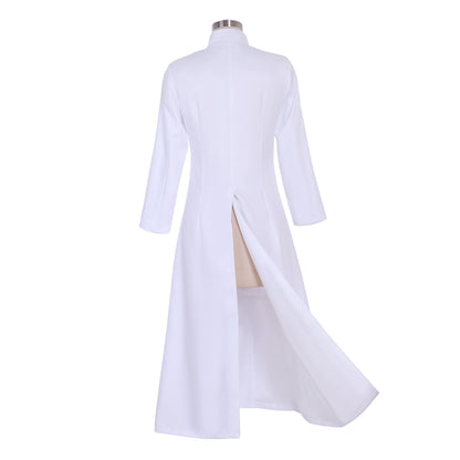 Medieval Women Renaissance Blue Cosplay Costume Adult Ancient Long Dress With Mandarin Collar Long Sleeve Gothic Ladies Halloween Party Dress