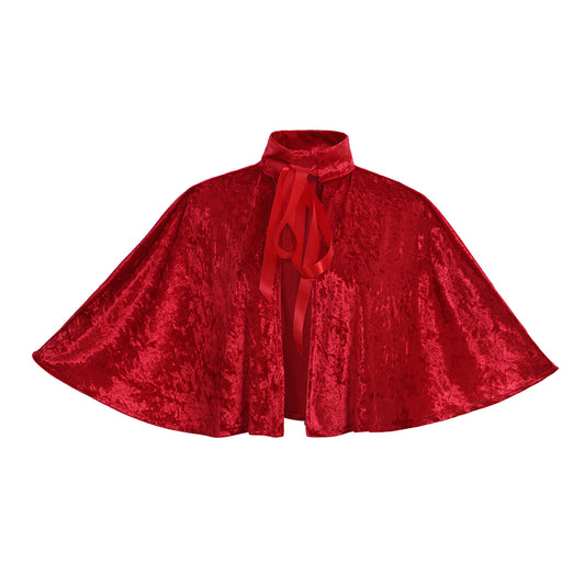 Medieval Women Gothic Red Cosplay Costume Adult Renaissance Vintage Velvet Cloak Gothic Ladies Halloween Party Outerwear