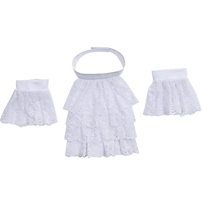 Gothic Lolita White High Neck Layered Lace Detachable Collar